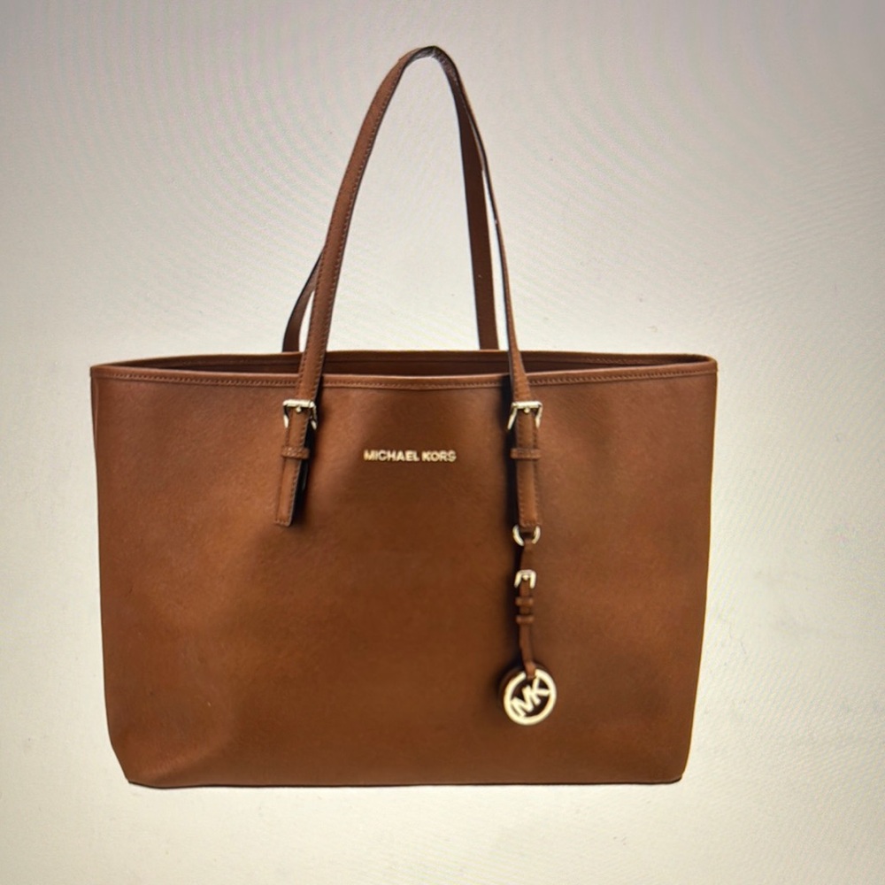 Michael Kors Brown Saffiano Leather Tote Bag